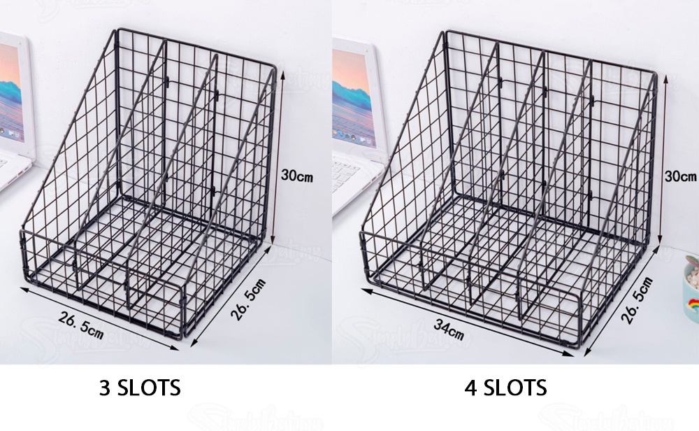 masterborong Metal Desk Organizer Wire Grid Magazine File Holder Book