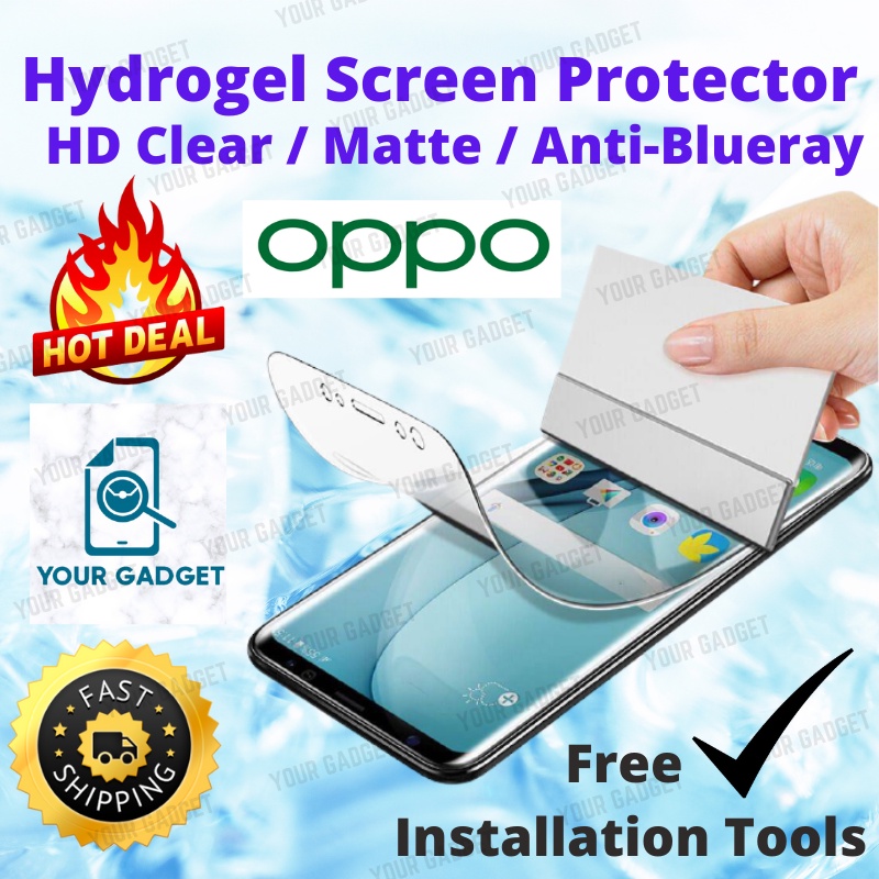 Oppo Screen Protector Hydrogel A96 A95 A94 A93 A92 A76 A73 A53 Your Gadget