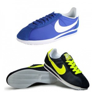 blue yellow nike cortez