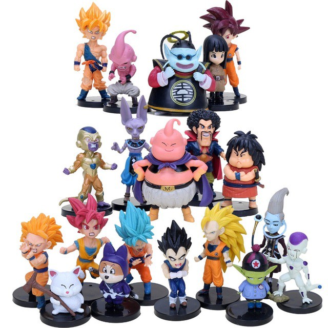 5pcs/set Anime Cartoon Dragon Ball Z Son Goku Vegeta Piccolo Gogeta PVC Figures