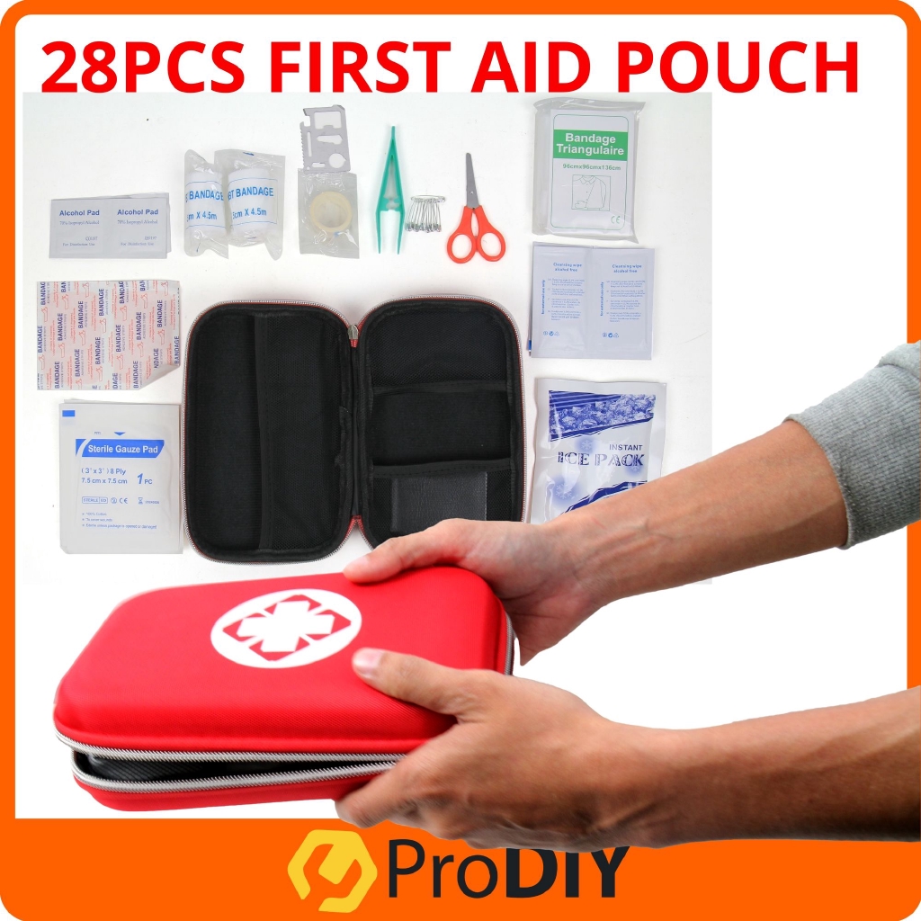 28PCS Portable First Aid Kit Survival Emergency First Aid Kit Mini First Aid Kits For Car, Hiking, Picnic