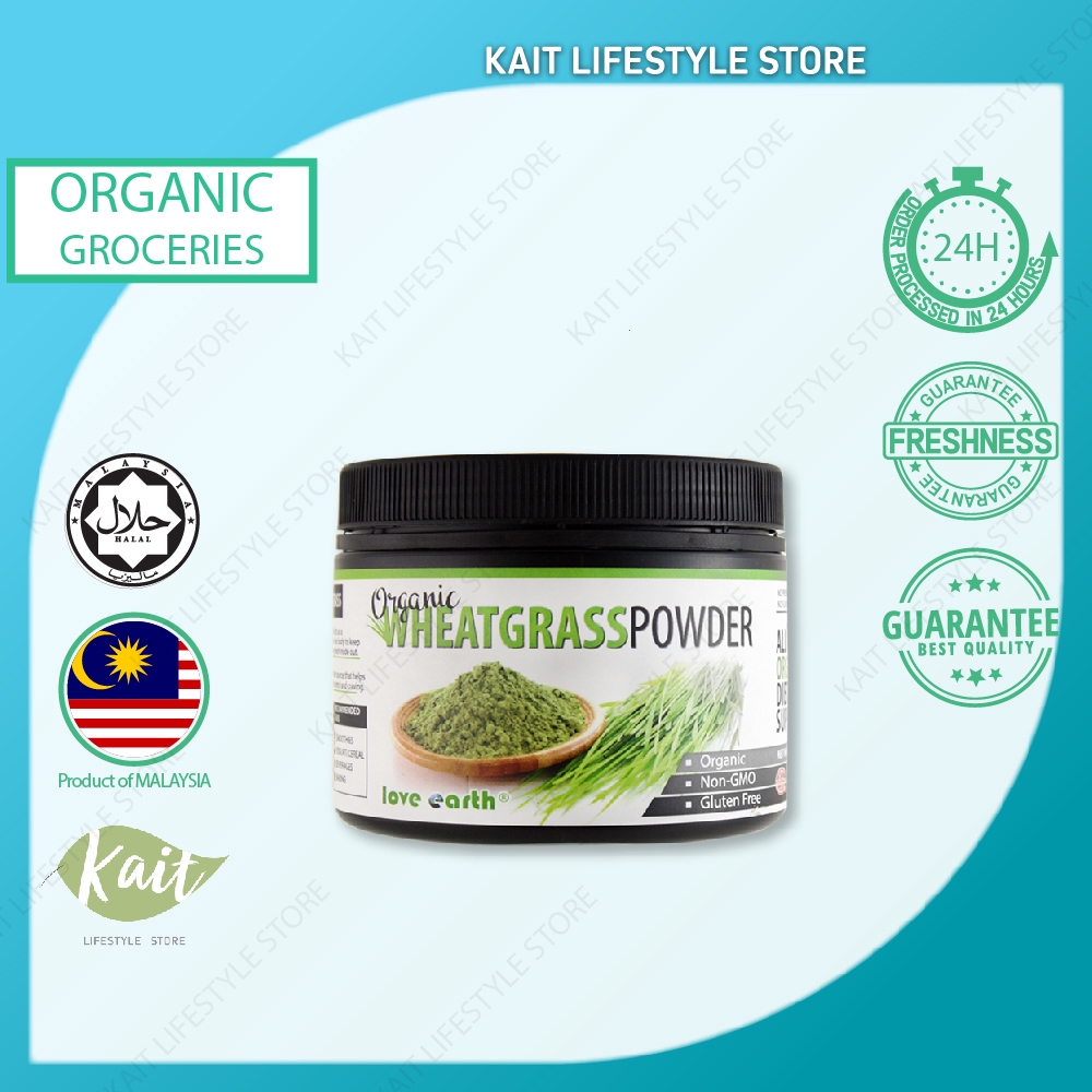 LOVE EARTH Organic Wheatgrass Powder [Halal] (185g) Shopee Malaysia