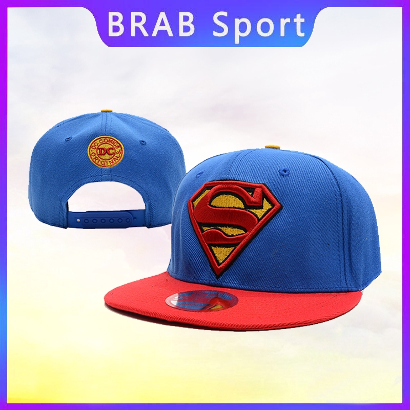 Dc Superman Dc Cartoon Men Adjustable Snapback Cap Hat Shopee Malaysia - superman cap roblox