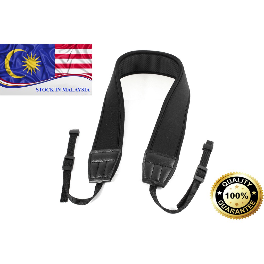 Black Neoprene Neck/Shoulder Strap For Nikon Canon Sony Pentax DSLR (Ready Stock In Malaysia)