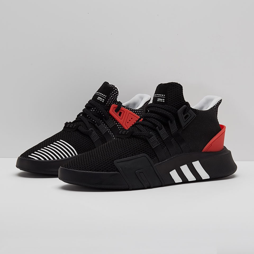 eqt bask adv shoes black and red