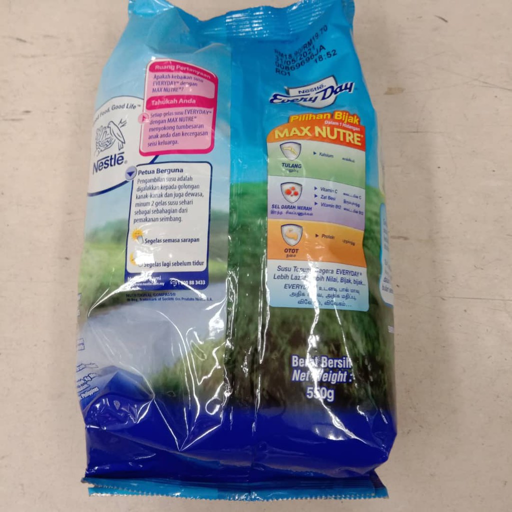 Nestle Everyday 550g Susu Tepung Berkhasiat Exp 20aug21 Shopee Malaysia