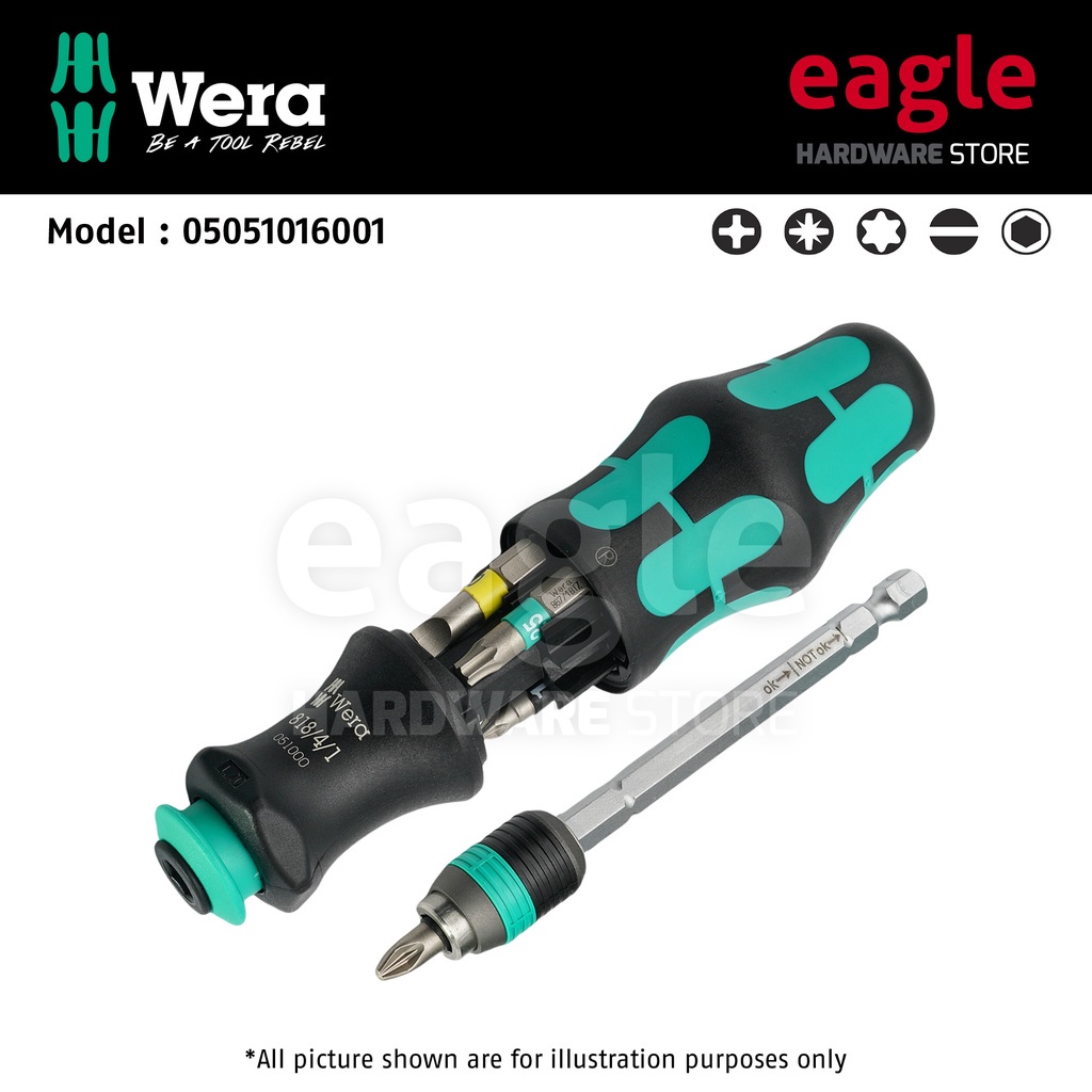 Wera 05051016001 Kraftform Compact 20 Tool Finder 1, met tas, 7-delig