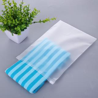 (Print Logo)Frosted transparent zipper bag underwear socks packing bag clothing zipper bag ziplock bag Dust-proof packaging bag