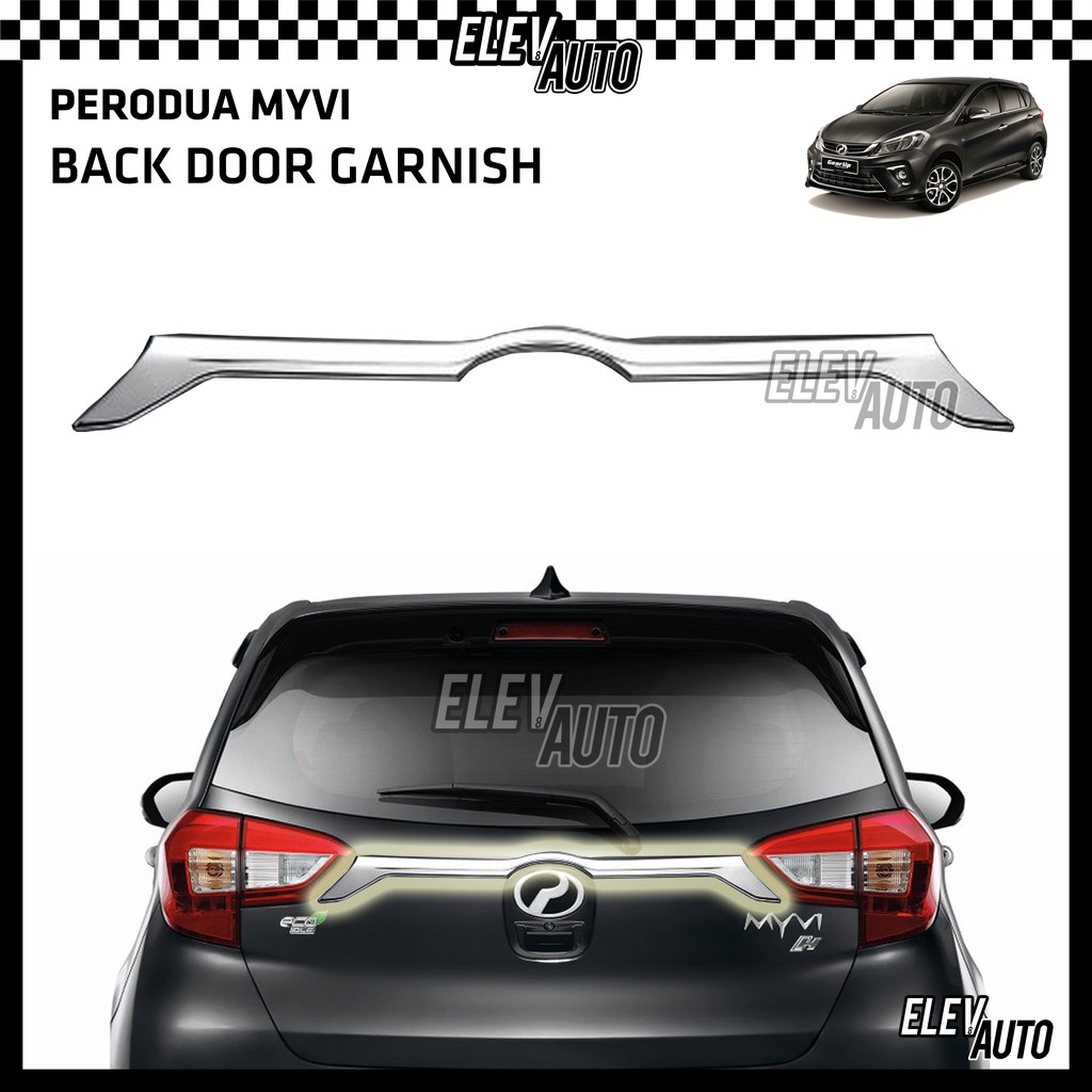 Perodua Myvi (2018-2020) Chrome Back Door Garnish  Shopee 