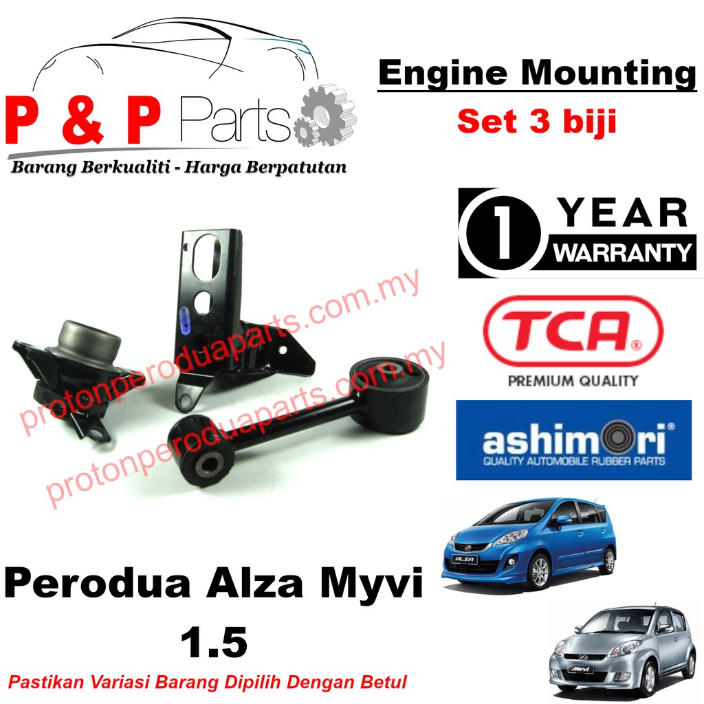 Engine Mounting - 3pcs Set - Perodua Alza Myvi 1.5- 1 Year ...