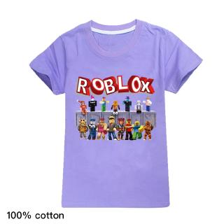 2020 New 100 Cotton Roblox Cartoon Printing Kids Casual T Shirts Tops Boys Fashion Short Sleeved T Shirt Girls Summer T Shirts Clothes Clothing Shopee Malaysia - roblox 2020 t shirts roblox