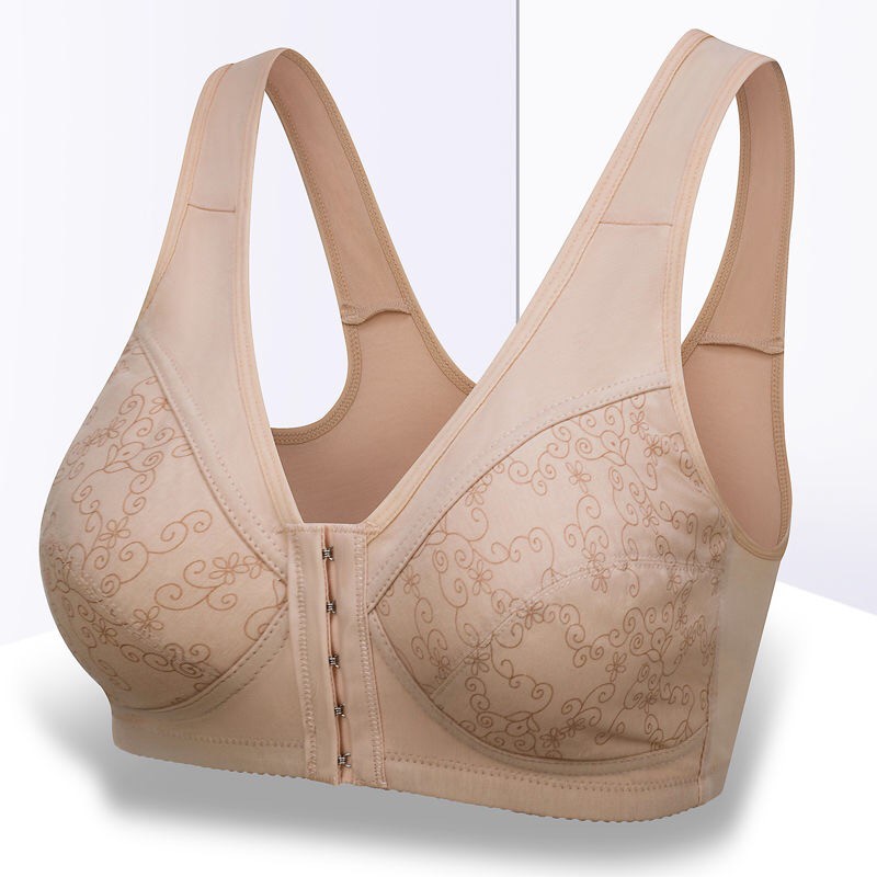 Plus Size Bra Large Full Cup Breast Brassiere Push Up Big Lingerie Front Closure Wire Free A B C D 36 38 40 42 44 Shopee Malaysia