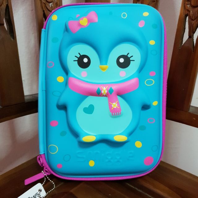 Authentic Smiggle Pencil Case Hardtop Penguin Blue (Ready Stock ...