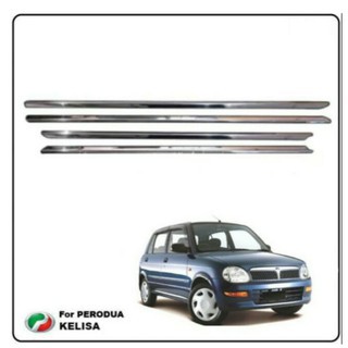 PERODUA KELISA CHROME Door Belt Moulding / Window Trim Lining / Chrome ...