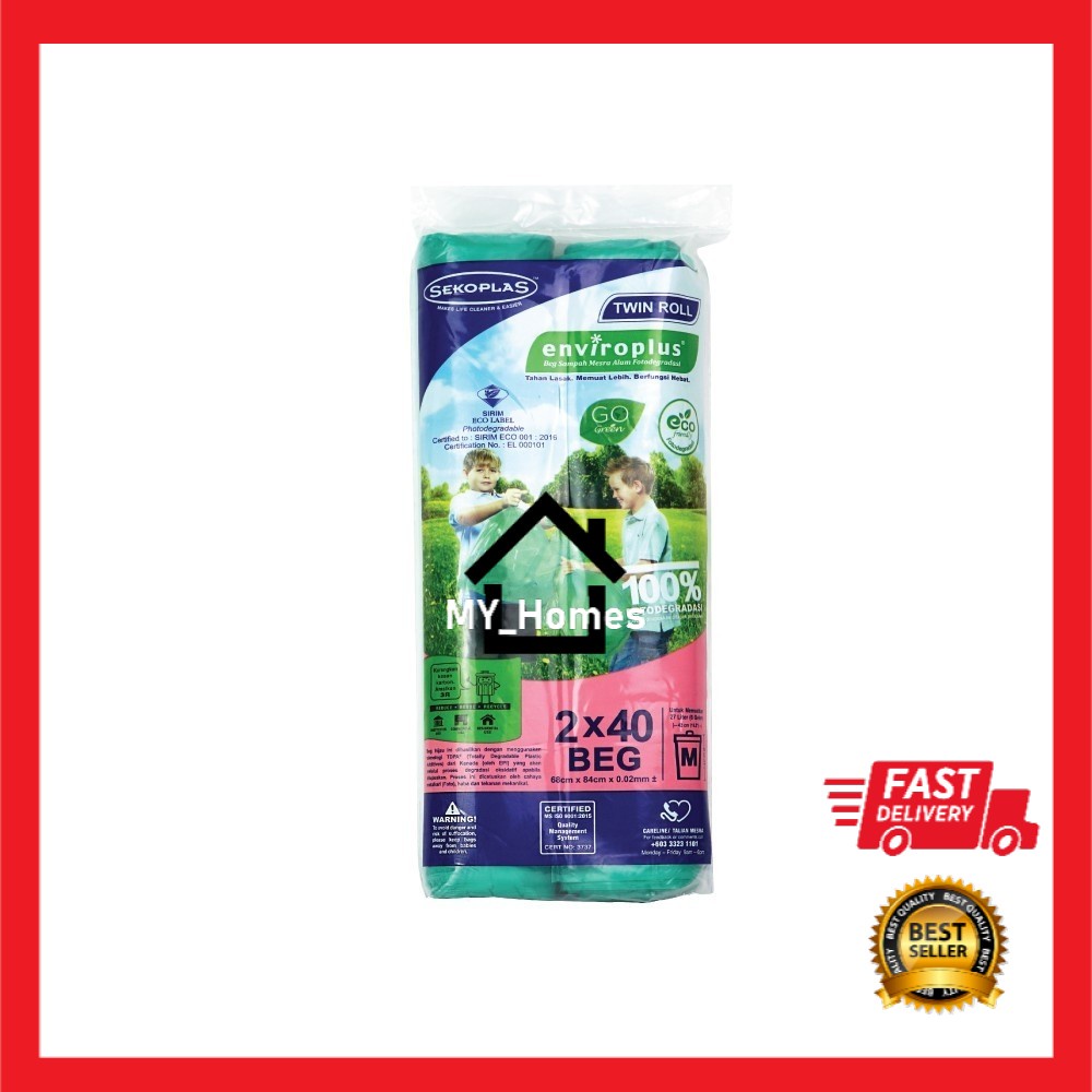 Sekoplas Enviroplus Mini Roll Garbage Bags Medium X Pcs Shopee