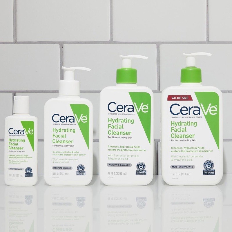 cerave hydrating cleanser before and after