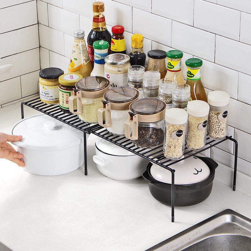Produk furniture Extendable Kitchen Storage Rack Kitchen Organizer ...
