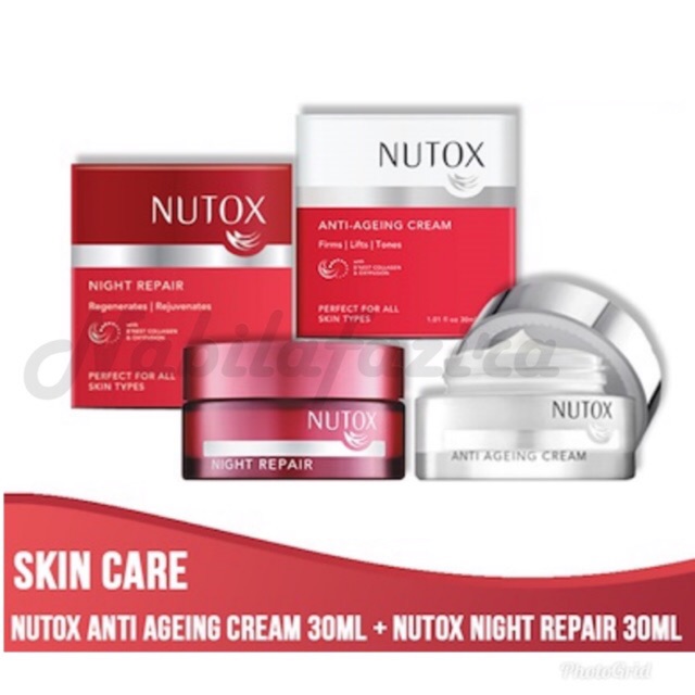 Hot Set Nutox Anti Ageing Cream Night Repair 30ml Shopee Malaysia