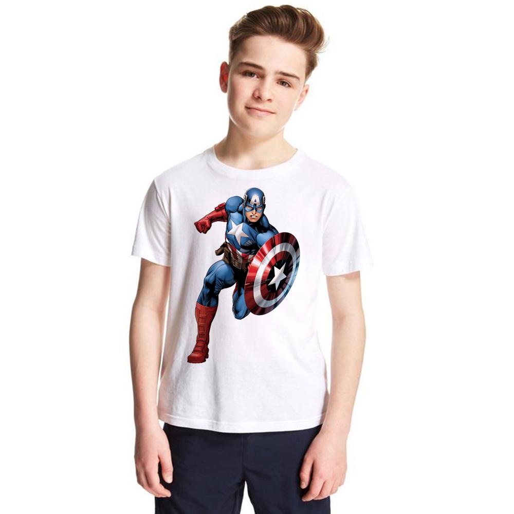Kids T Shirt Marvel Captain America T Shirt For Children Boys Girls Unisex Tees Shopee Malaysia - captain america t shirt roblox