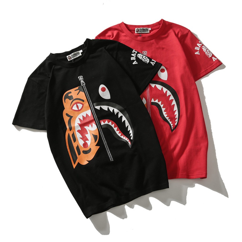 bape shark tiger tee