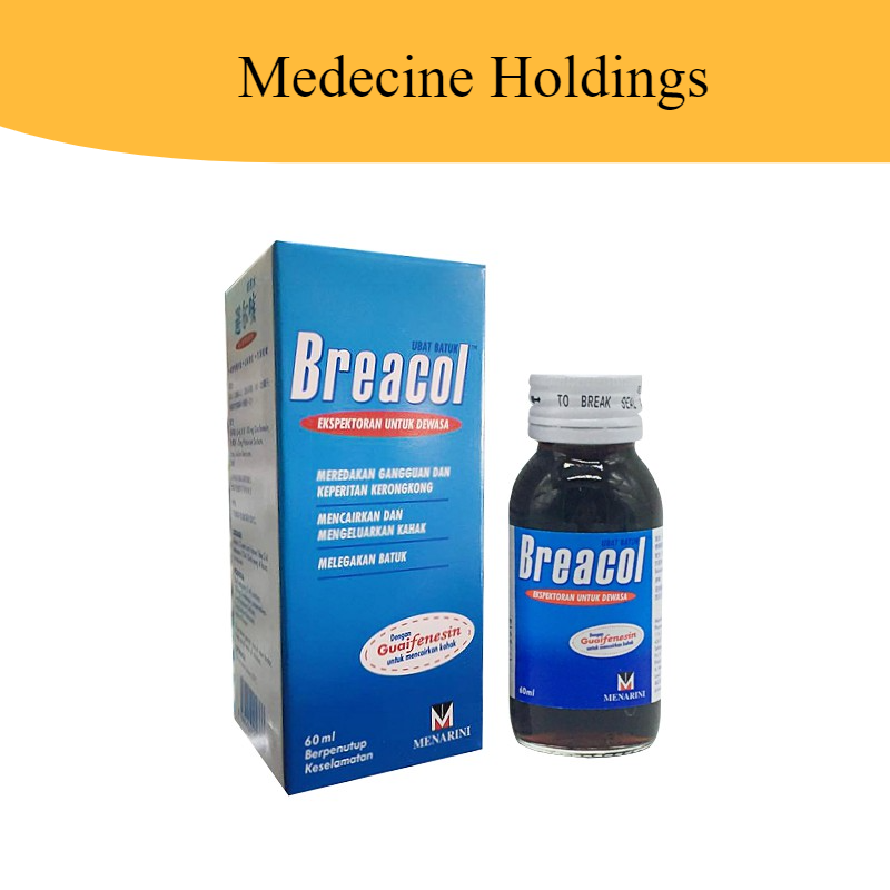 [ORIGINAL] Breacol Cough Syrup Expectorant For Aldults (60ml) Shopee