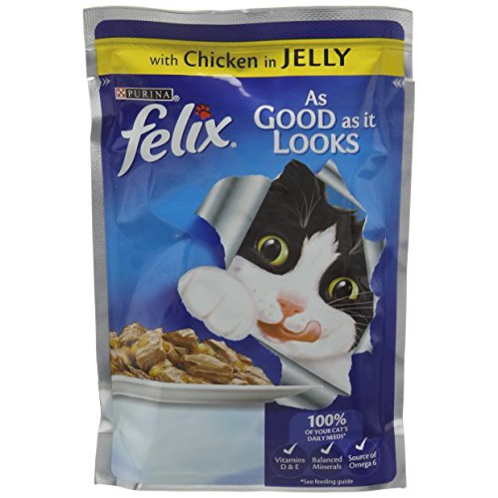 felix cat food chicken in jelly