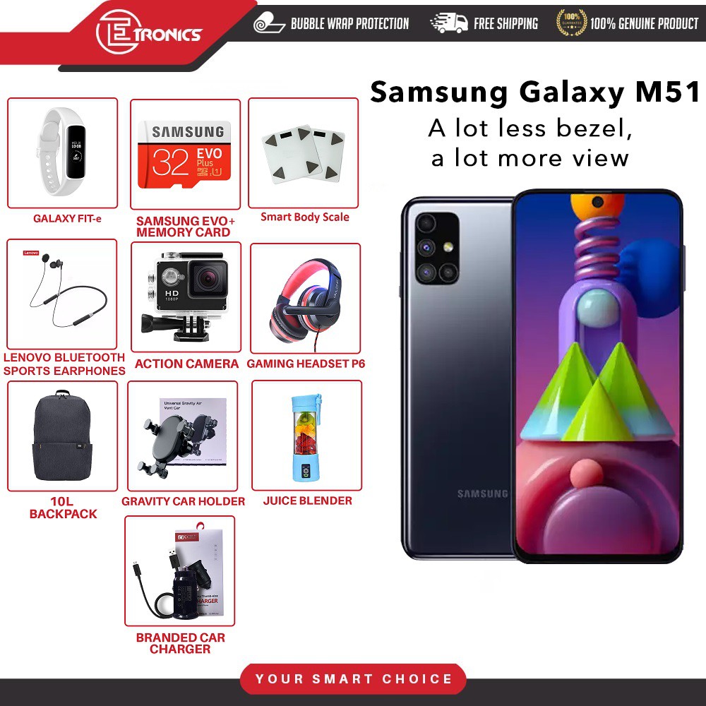 Samsung Galaxy M51 8gb 128gb Fhd Display 7000mah Battery Original Samsung Malaysia Warranty Shopee Malaysia