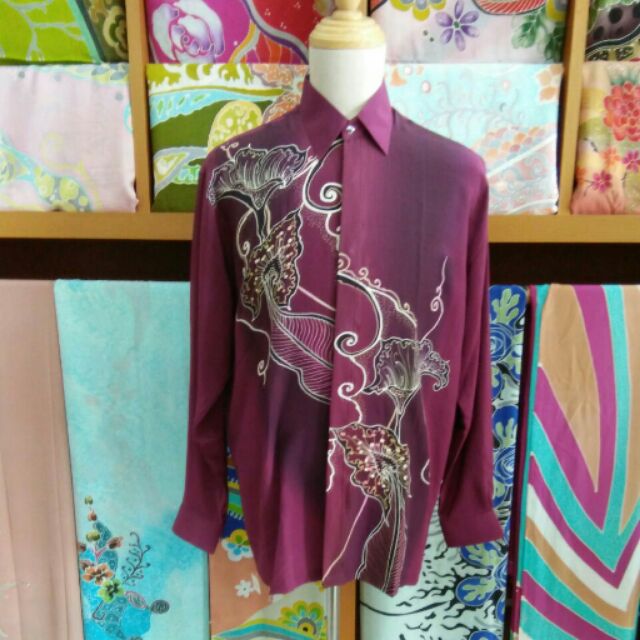  Kemeja  batik  sutera Shopee Malaysia