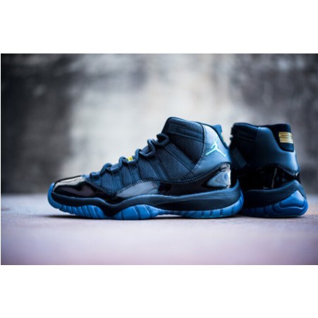 Ready Stock Air Jordan 11 Gamma Blue Men S Shoes Black Gamma Blue Varsity Maize Shopee Malaysia