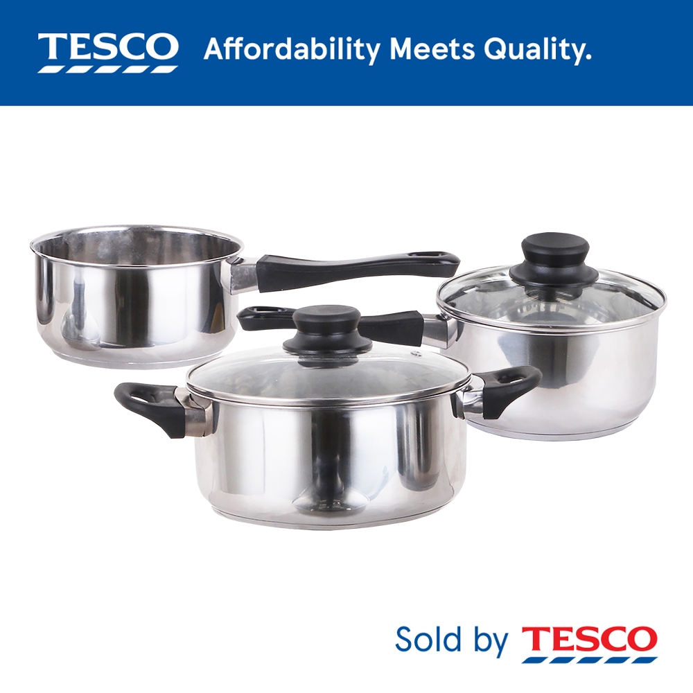 TESCO STAINLESS STEEL 5PCS COOKWARE SET Shopee Malaysia