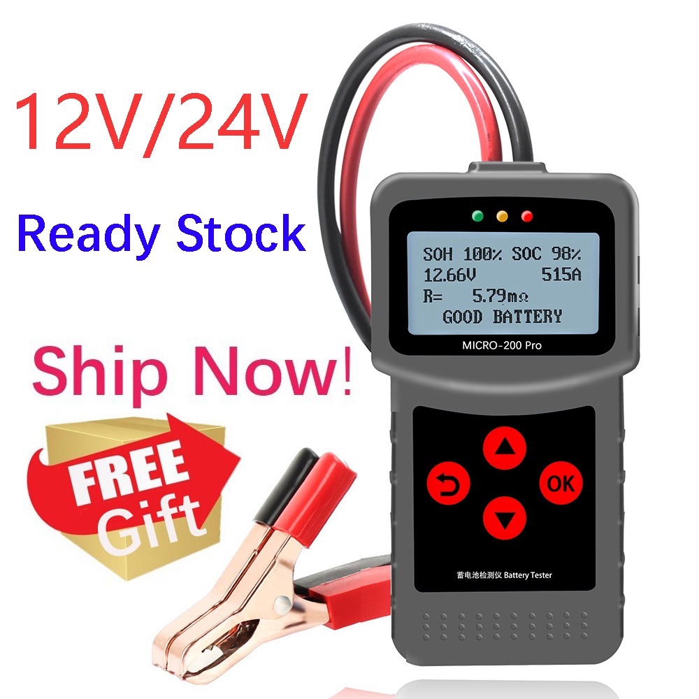 Original Lancol Micro-200Pro CCA JIS 12V 24V Car Battery Tester Digital ...