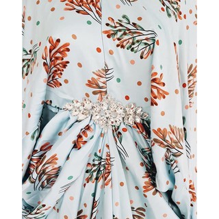  Baju  raya murah 2021  Dress Drape Amina Printed Shopee  