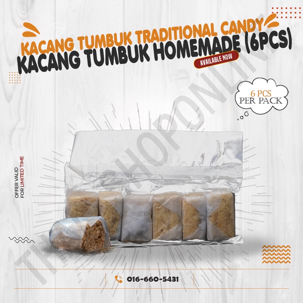 SNEK Candy Kacang Tumbuk Traditional Halal 6PCS 1PACK