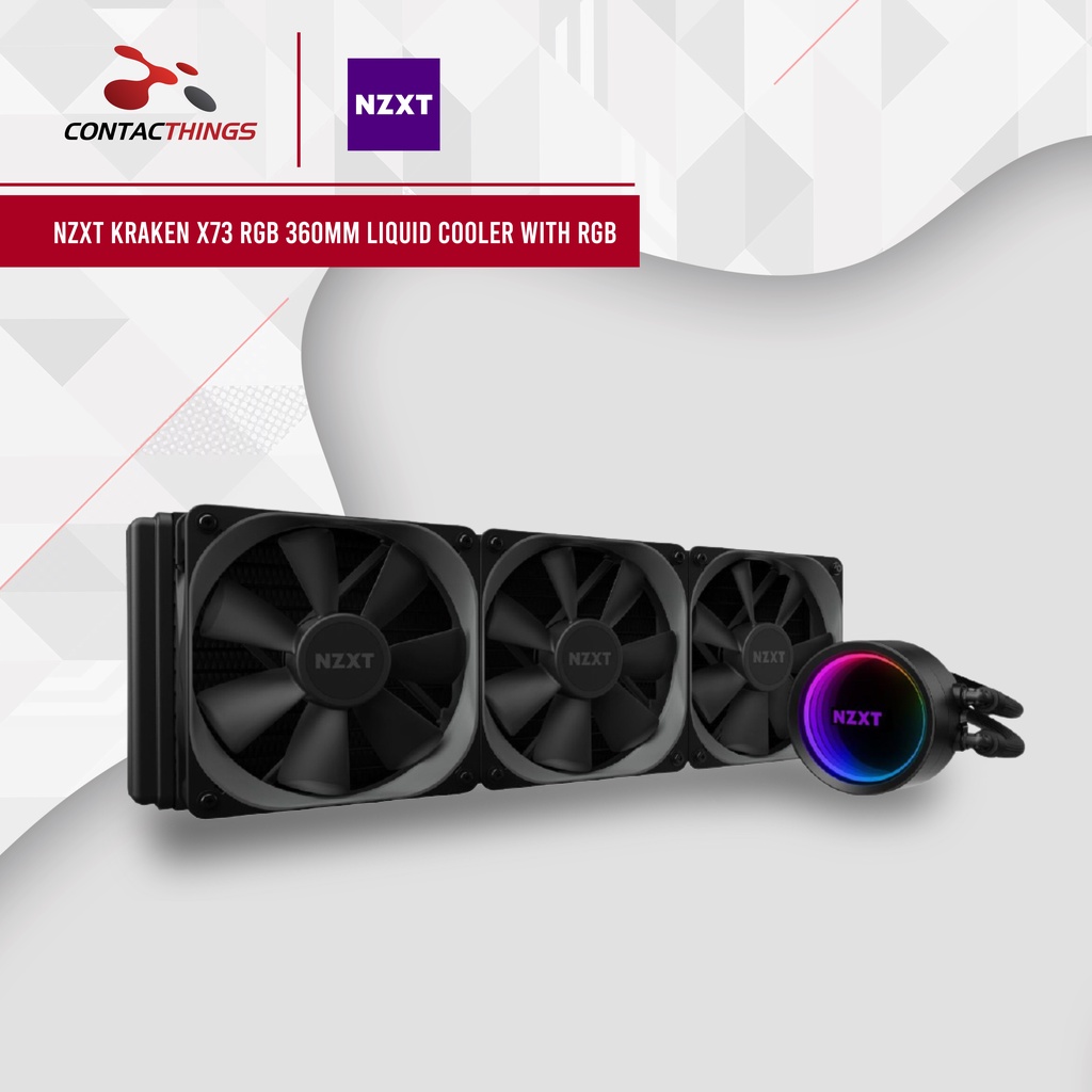 Nzxt Kraken X Series X73 360mm Aio Liquid Cooler 100 Original Shopee Malaysia