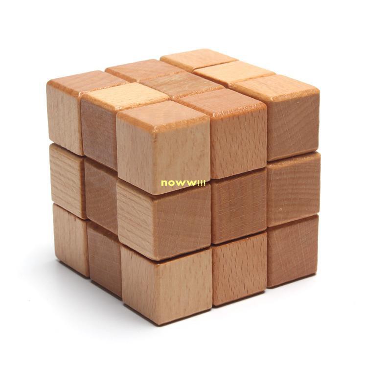 wooden rubik's cube