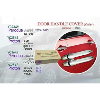 Perodua Axia Bezza Door Handle Cover Chrome (MADE IN 