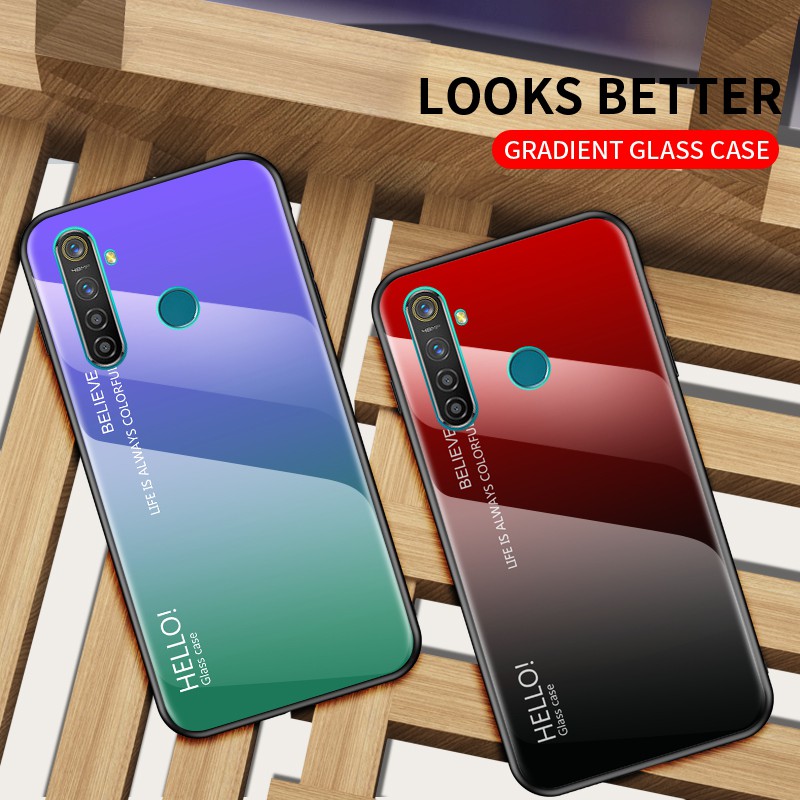 Realme 5 Pro 5S 5i Casing OPPO Real me X50 Pro Realme V5 Gradient color ...