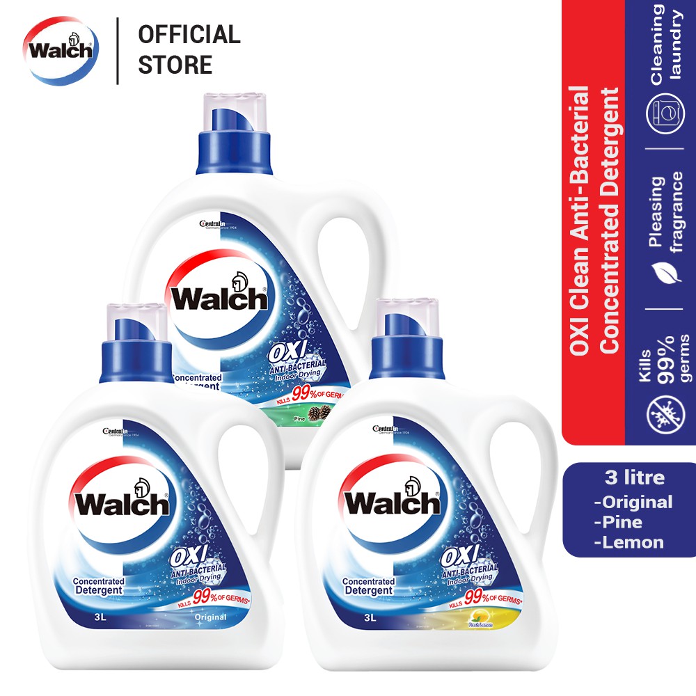 Walch OXI Clean Anti-Bacterial Concentrated Detergent (3L) | Shopee ...