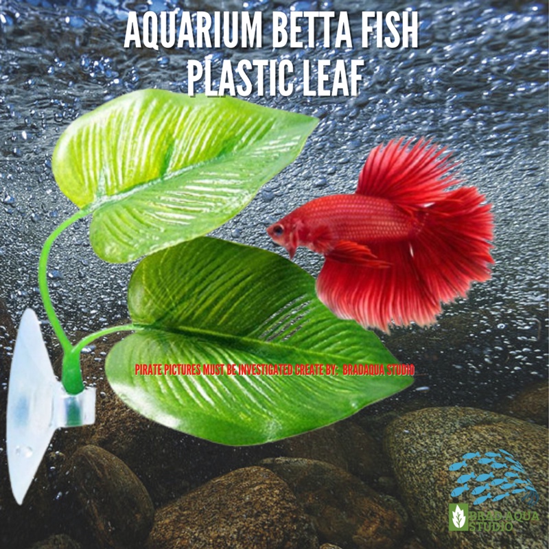 AQUARIUM Artificial Plastic Plant Leaf Betta Hammock Fish Rest Bed Tropical Aquariums Decoration Accessories