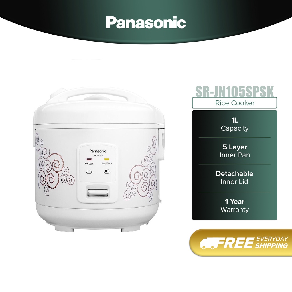 Panasonic 1L Rice Cooker | Periuk Nasi [SR-JN105SPSK] | Shopee Malaysia