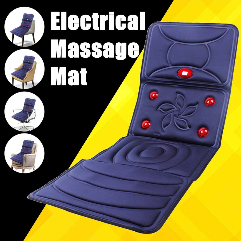 Heated Back Massage Chair Car Seat Cushion Heat Pad Lumbar Neck