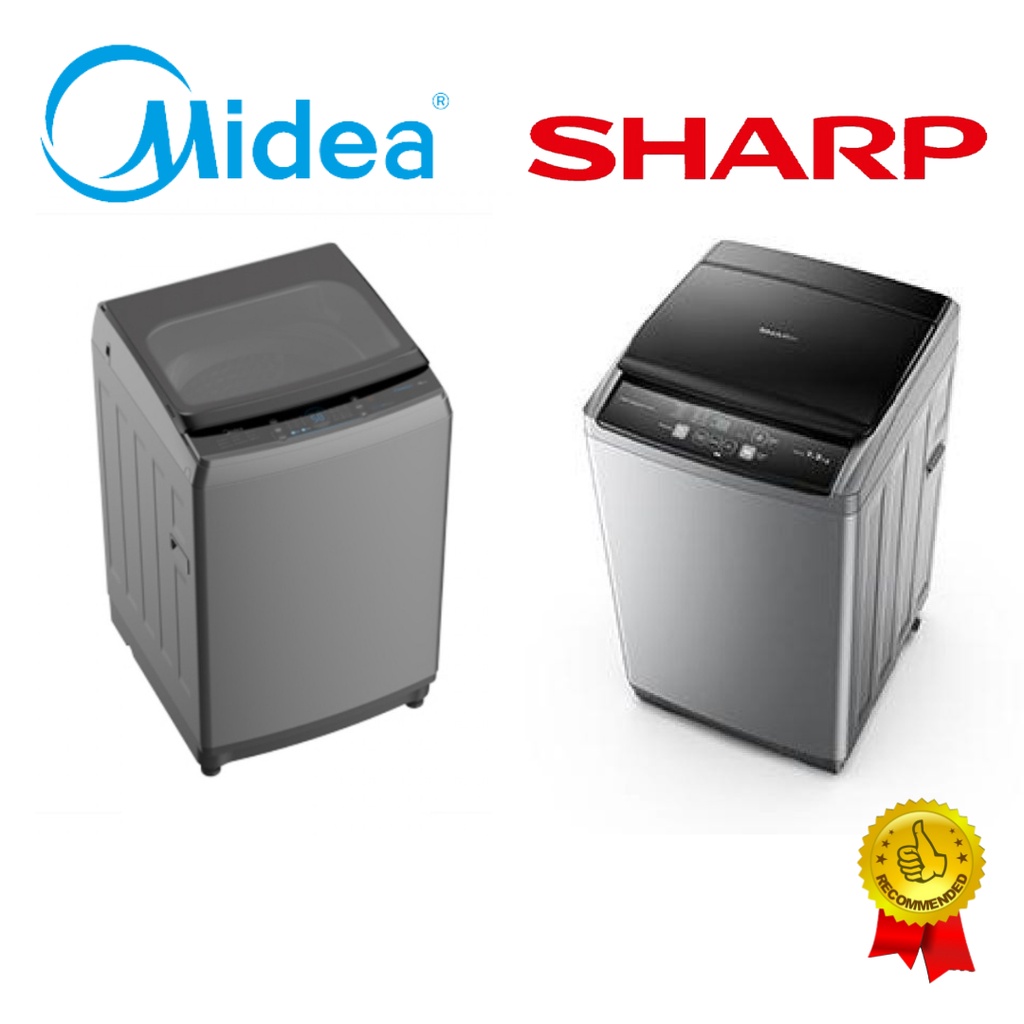 Midea MA200W75 Top Load Fully Auto Washing Machine 7.5KG / Sharp ES721X / ESX7021 Fully Auto