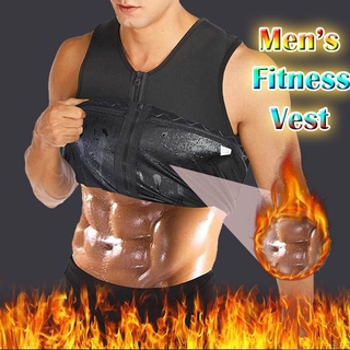 S-4XL Sweat Sauna Body Shaper Men Slimming Vest Thermo Neoprene Trainer Compression Shirts