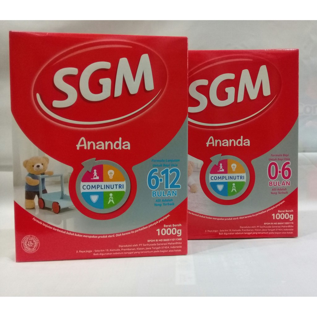 Sgm Ananda 0 6 Months Sgm Ananda 6 12 Months 1000gr Charisma Susu Shopee Malaysia