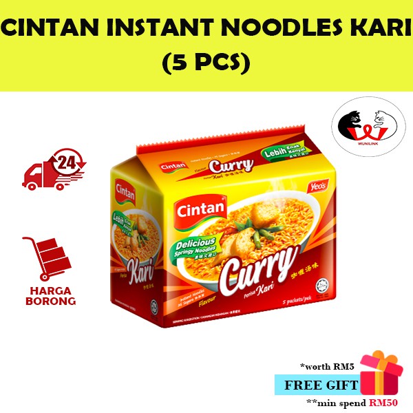CINTAN Curry Instant Noodles / Cintan Mee Perisa Kari (5pcs x 75G)