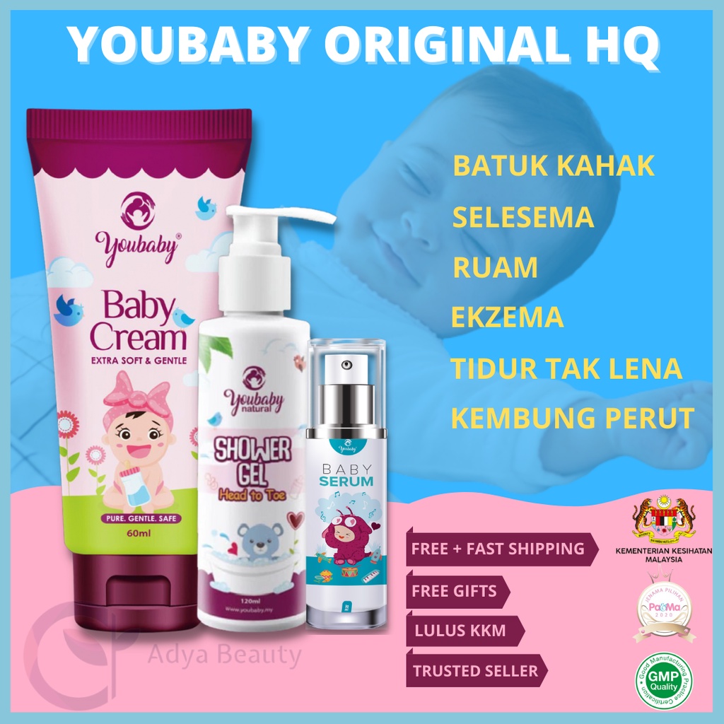 YOUBABY CREAM & SHOWER GEL BATUK KAHAK SELESEMA RUAM ECZEMA Shopee