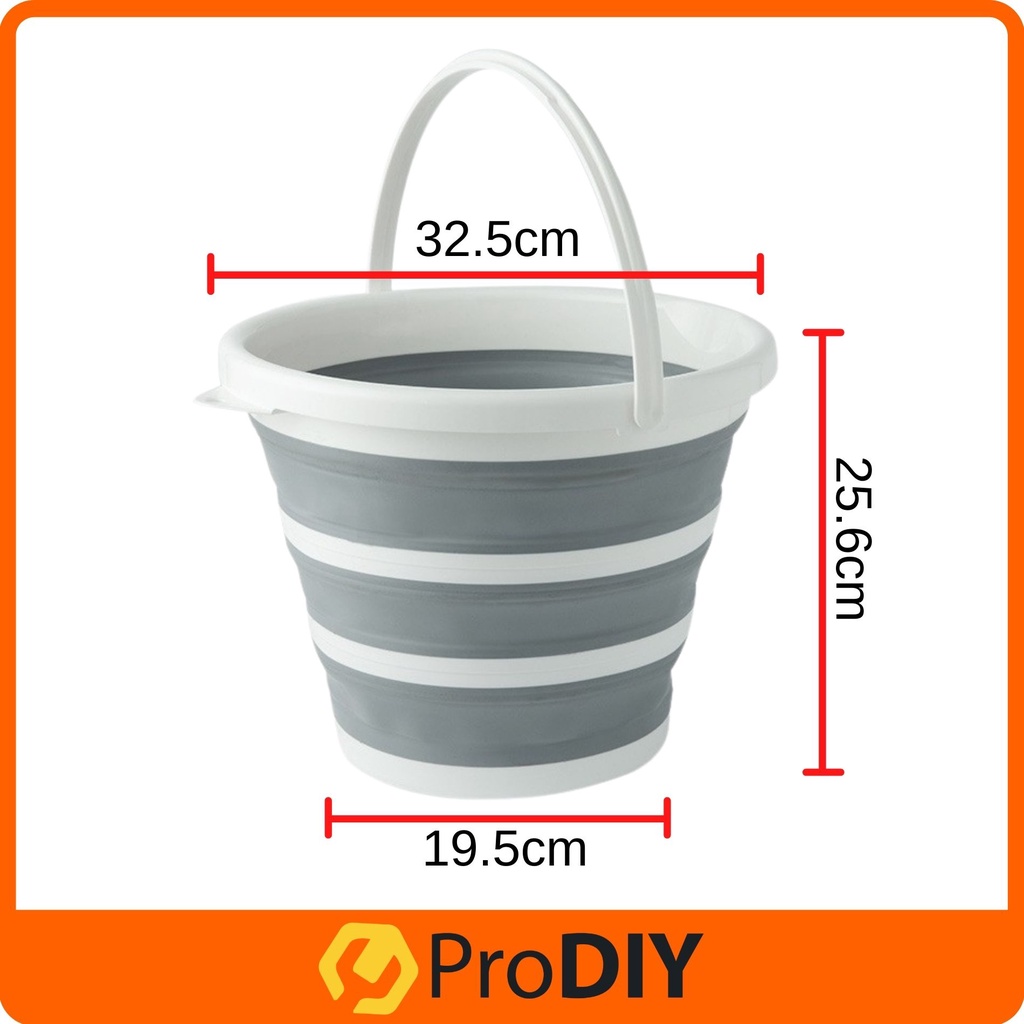 Foldable Pail 10L Portable Folding Collapsible Pail Outdoor Car Wash