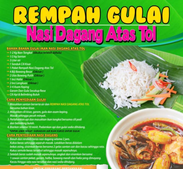 Pre Order Rempah Beras Nasi Dagang Atas Tol Terengganu Malaysia