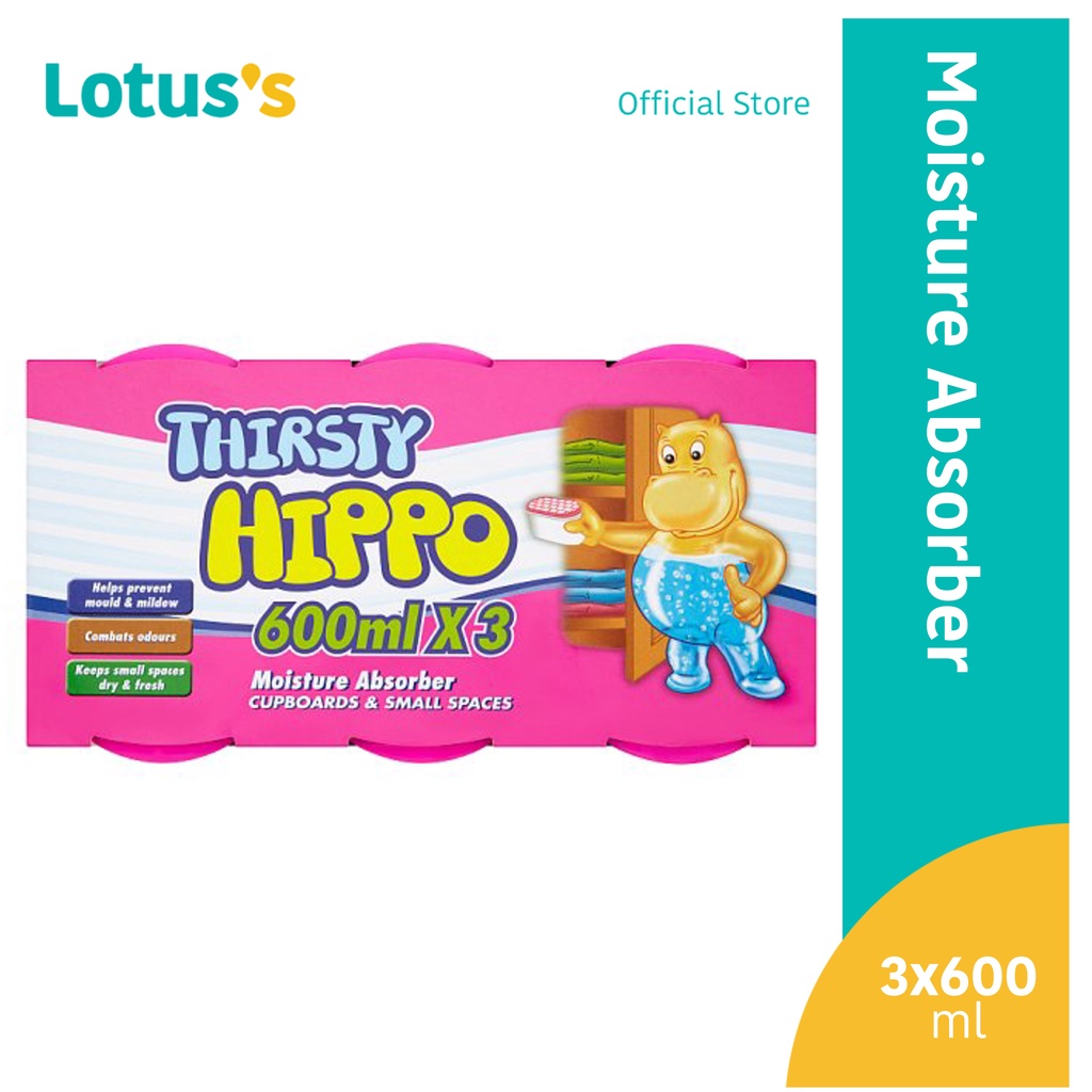 Thirsty Hippo Dehumidifier Moisture Absorber (3 x 600ml) | Shopee Malaysia