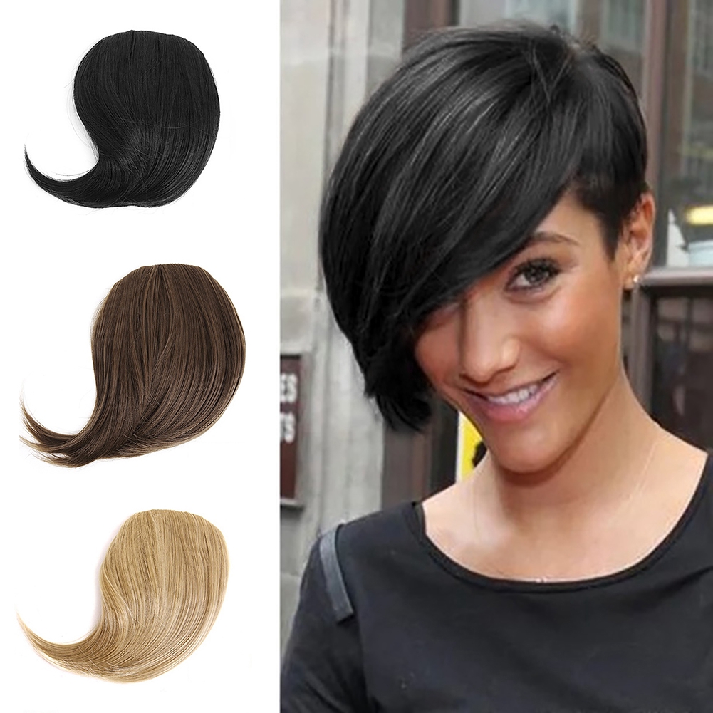 Artificial Straight Hair Front Fringe Bang Hairpiece Short Neat